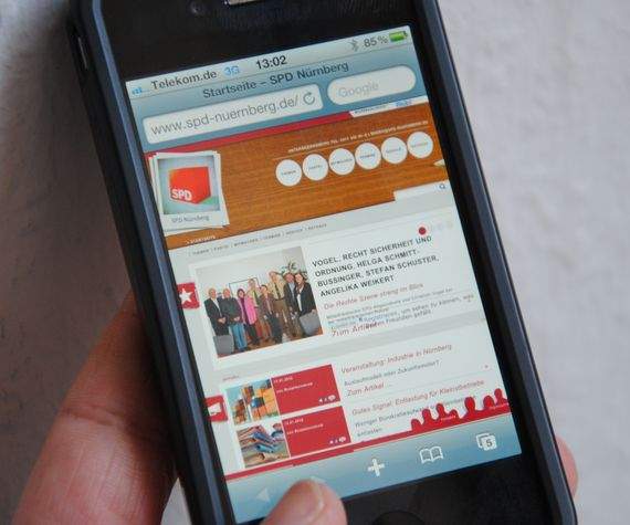 iPhone mit SPD-Website